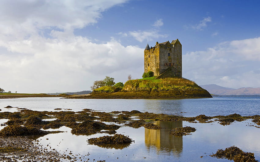Castle Stalker - Scozia, Highlands scozzesi, Castelli scozzesi, Scozia, Castle Stalker Sfondo HD