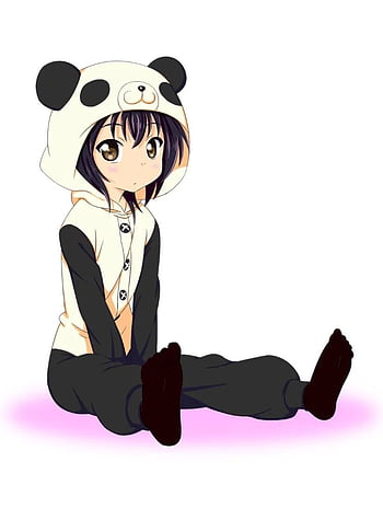chibi anime panda girl
