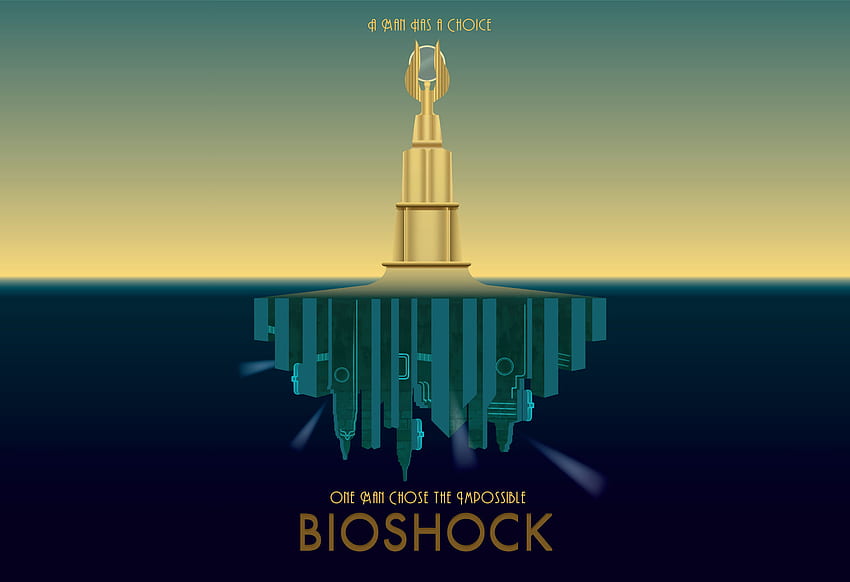 Antecedentes de BioShock. BioShock Texto, BioShock y BioShock, BioShock Minimalista fondo de pantalla