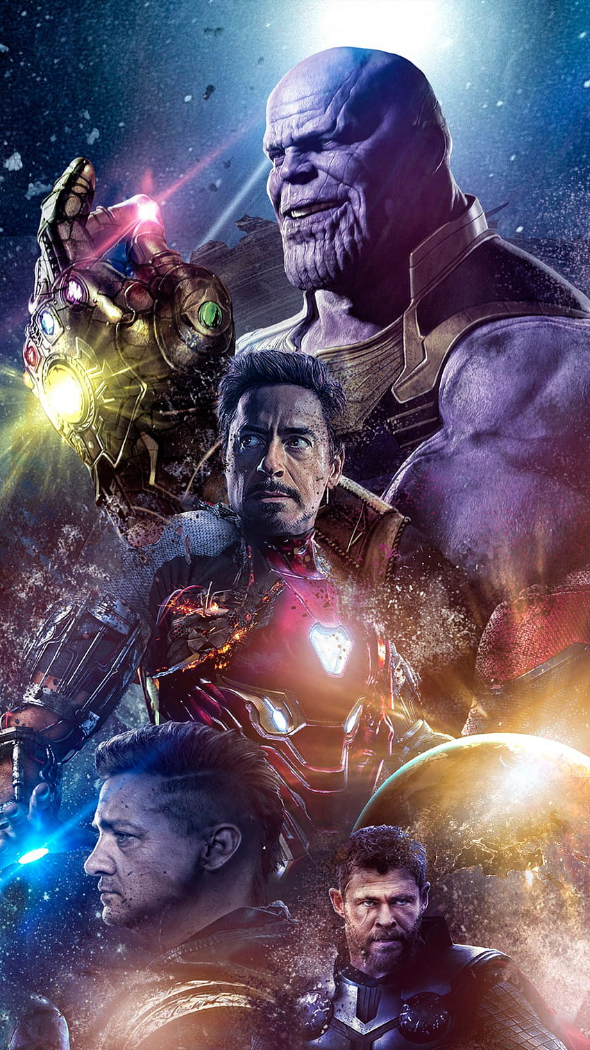 Endgame Avengers, bandes dessinées Marvel, Thanos Fond d'écran de téléphone HD