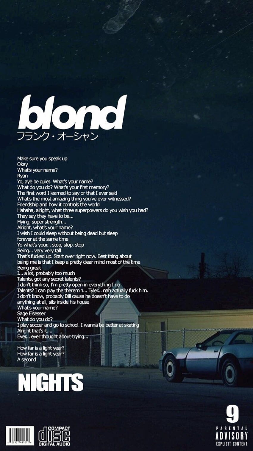 Blonde frank ocean blond blonde blonded boys dont cry frank ocean  nights HD phone wallpaper  Peakpx