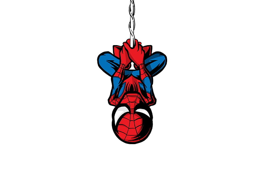Spider-man, illustrazione, minimalista, appendere, opere d'arte Sfondo HD