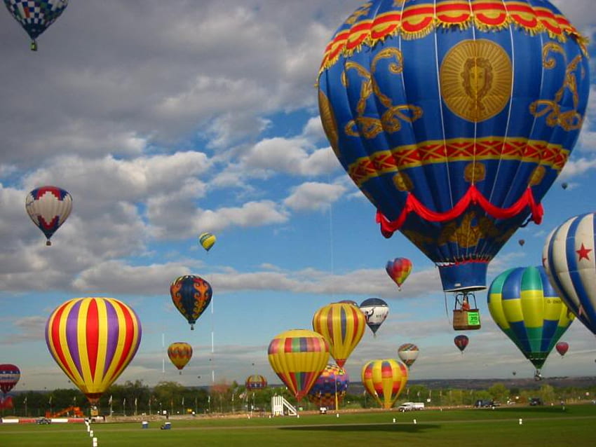 Hot Air Balloon, 뜨거운, 풍선, , 공기 HD 월페이퍼