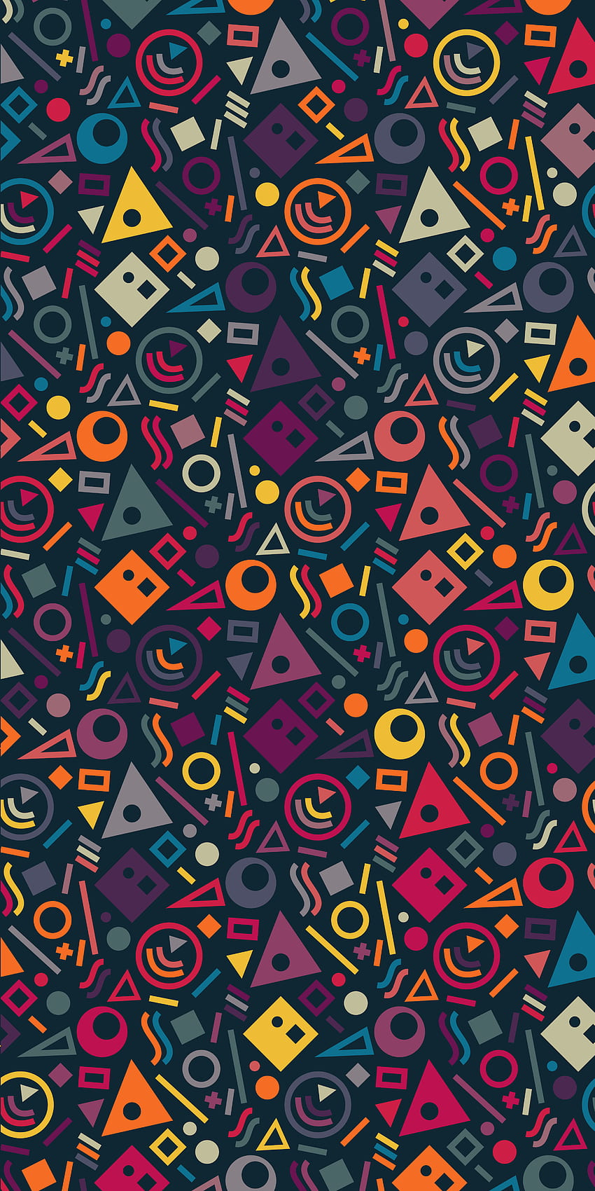 Inspired by the colours and shapes of the 90's Memphis style, 90s HD phone wallpaper