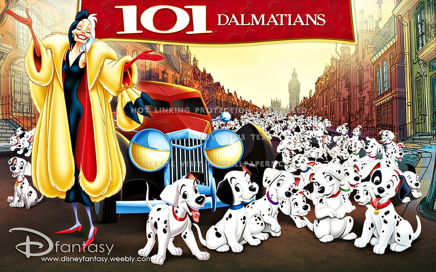 Dalmatians Blue Disney Movie Car Anime - Affiche des cent un dalmatiens, 101 Dalmatians Disney Fond d'écran HD