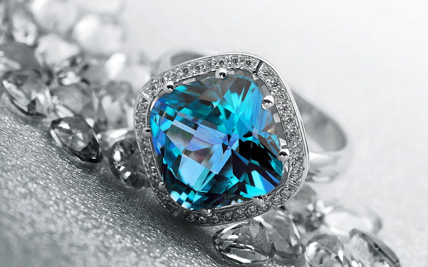 jewelry, blue diamond, gemstones HD wallpaper