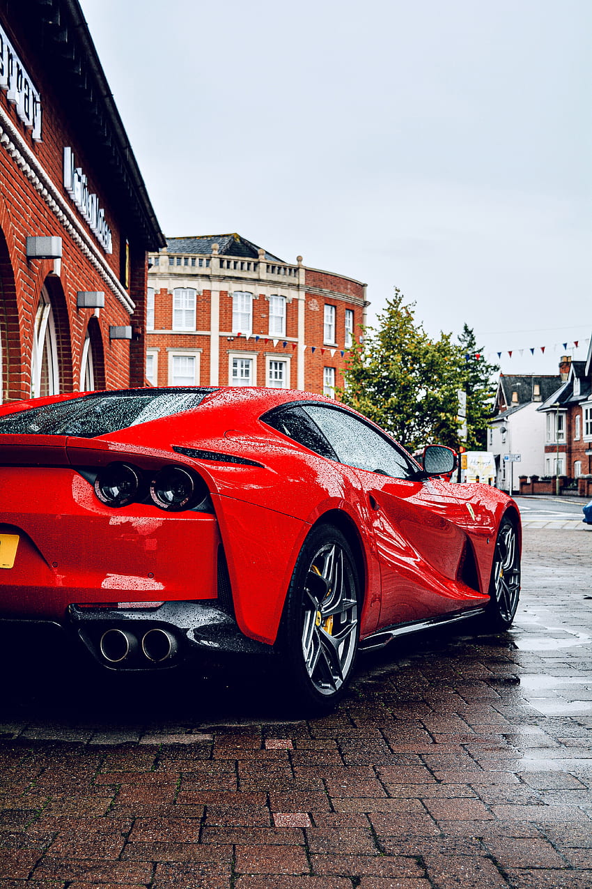 Ferrari, czerwony, samochód, samochód sportowy, motoryzacja Tapeta na telefon HD