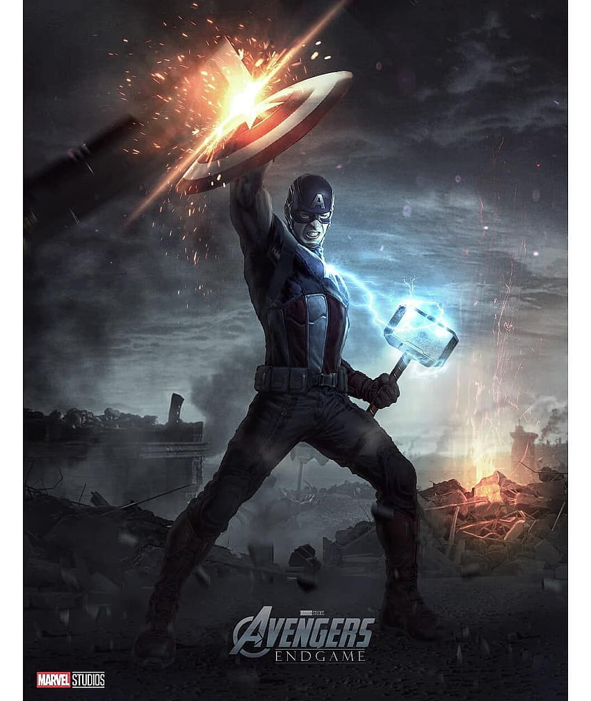 Podemos apreciar o fato de que Cap estava disposto a enfrentar o exército de Thanos antes que todos aparecessem? Super-heróis da Marvel, Marvel, Capitão América, Capitão América Vs Thanos Army Papel de parede de celular HD