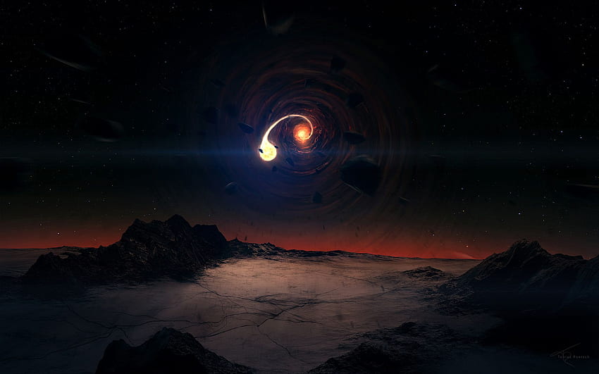 Black Hole Scene , . All For, Astronomy Scene HD wallpaper