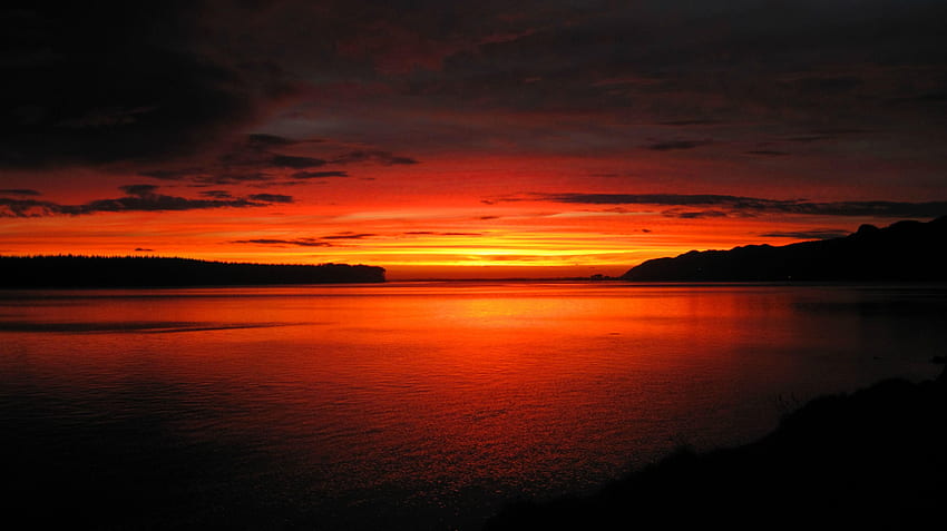 Matahari Terbenam -, Latar Belakang Matahari Terbenam di Kelelawar, Matahari Terbenam Musim Gugur Negara Wallpaper HD