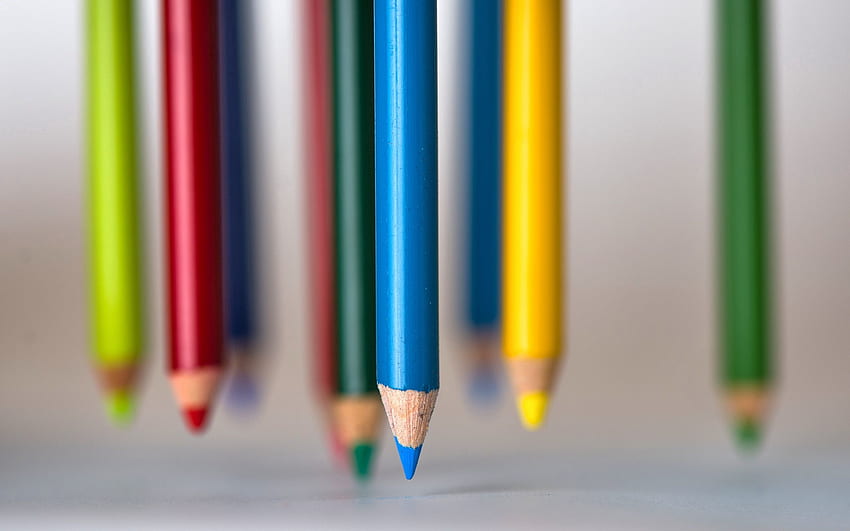 Macro, , , Colored Pencils, Color, Spearhead, Prick, Colour Pencils HD wallpaper
