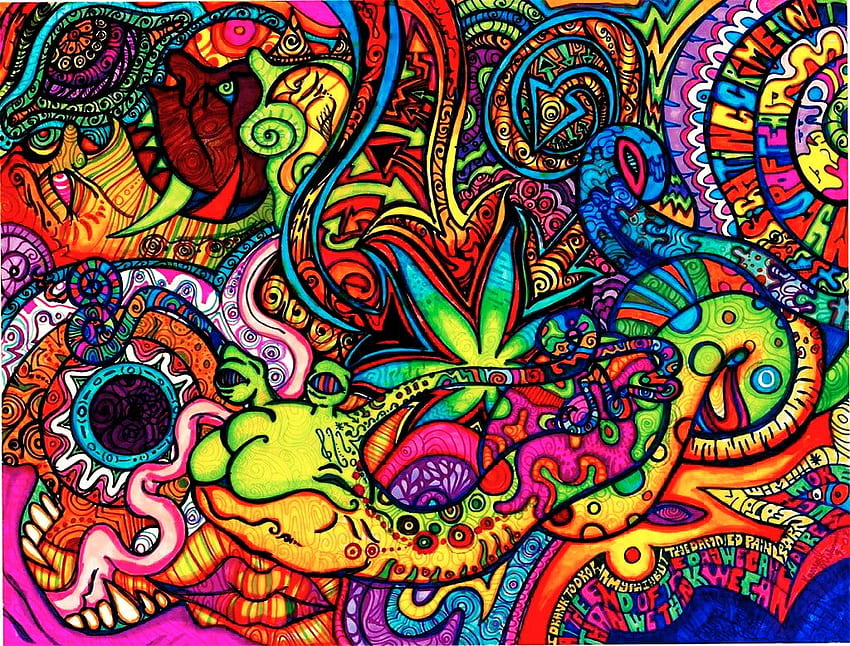 Trippy art, me, colored pencil, 2020 : r/Art