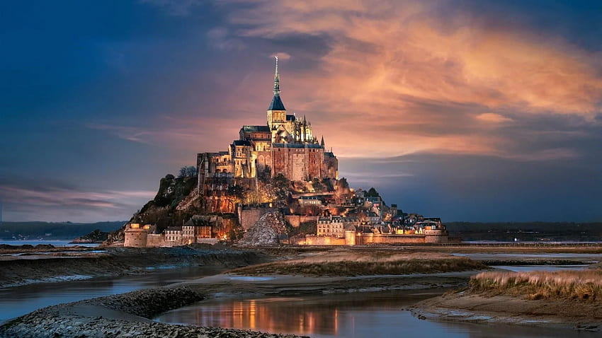 Mont Saint Michel Seluler Ke . Tujuan Liburan Terbaik, Kastil Indah, Normandia Prancis, Mont-Saint-Michel Wallpaper HD
