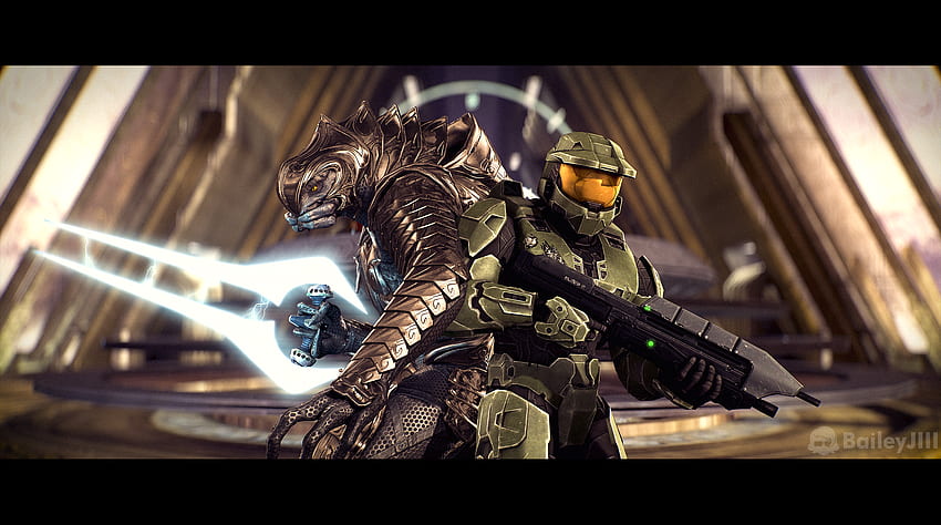 OC アービターとマスター チーフ - Halo 3 : SFM 高画質の壁紙
