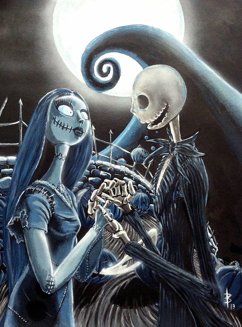 Jack and Sally by greyfoxdie85  Jack Skellington and Sally HD phone  wallpaper  Pxfuel