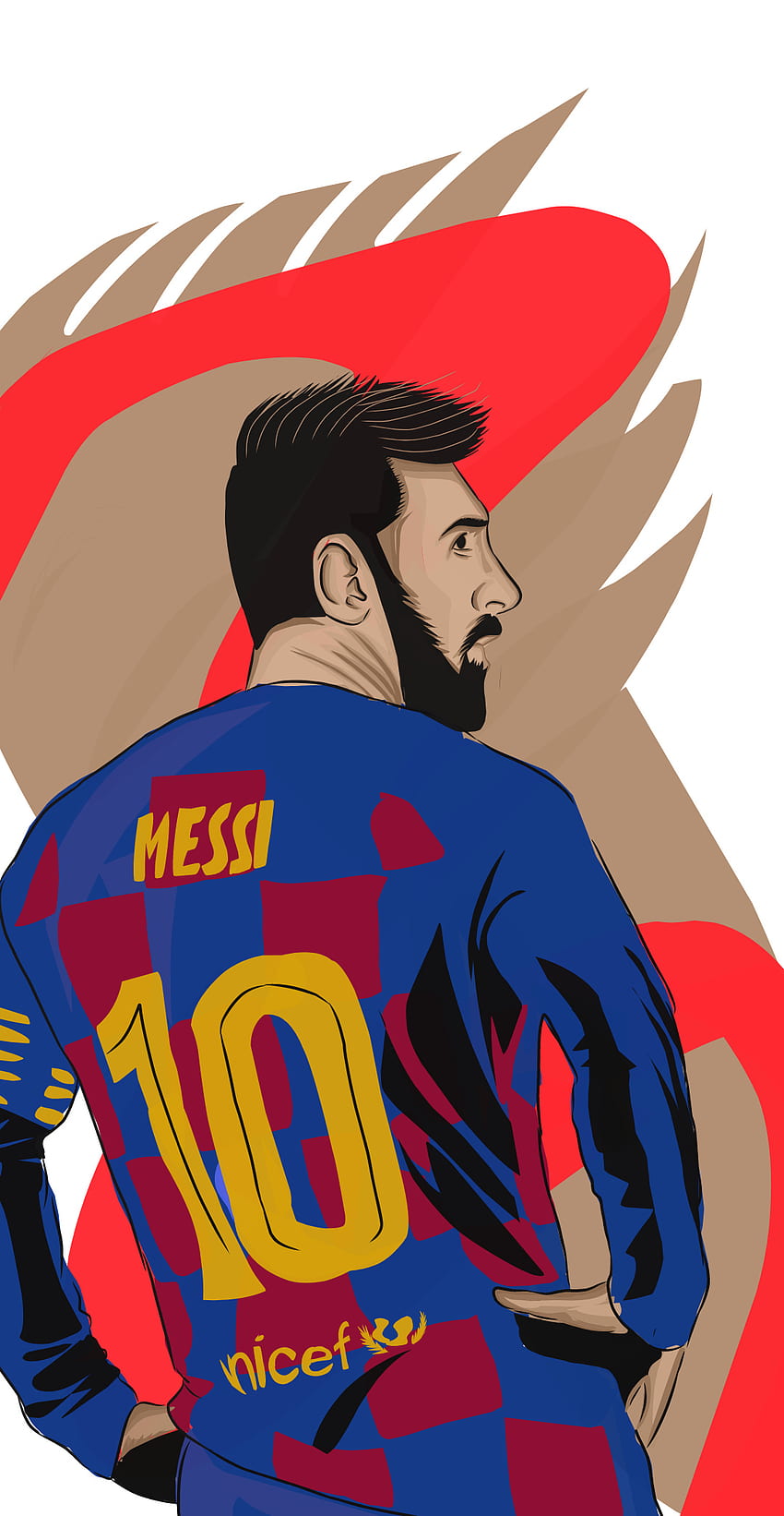 Messi 10, football, sports, Barcelone, conception, dessin, iphone , Messi , lionel Messi, football, joueur de football, créatif Fond d'écran de téléphone HD