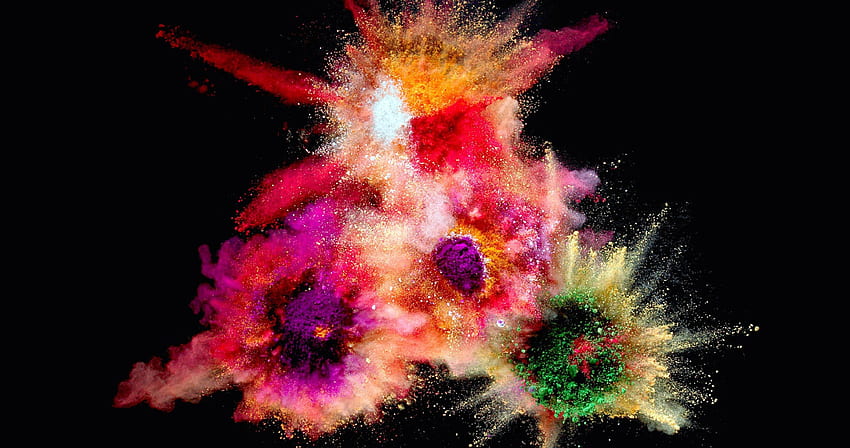 Chalk Explosion. Art. background, iPhone, Color Burst HD wallpaper