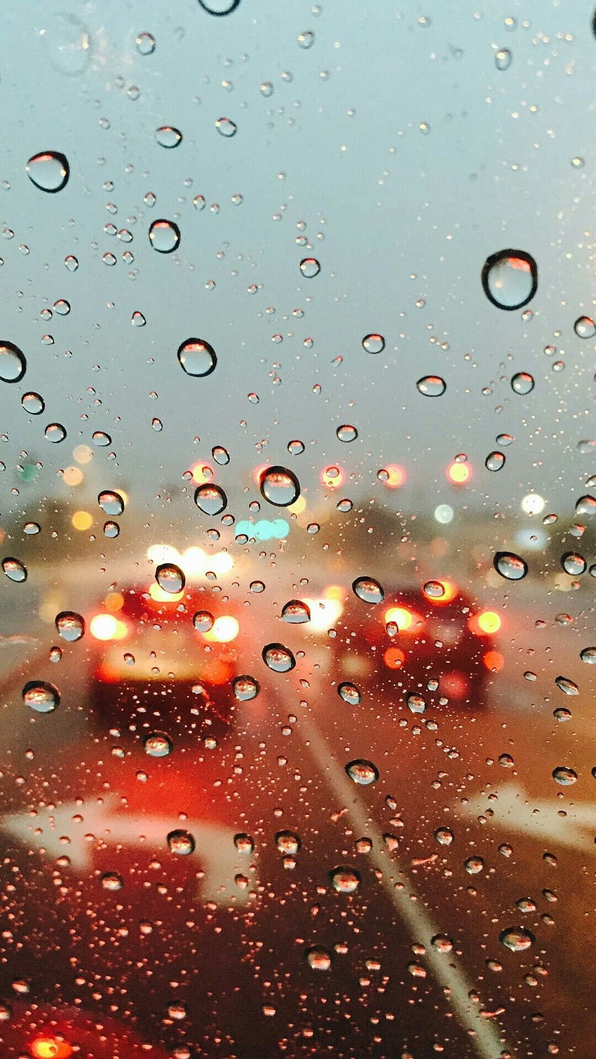 графика на изглед на прозорец и дъждовни капки по време на дъждовен ден. HD тапет за телефон