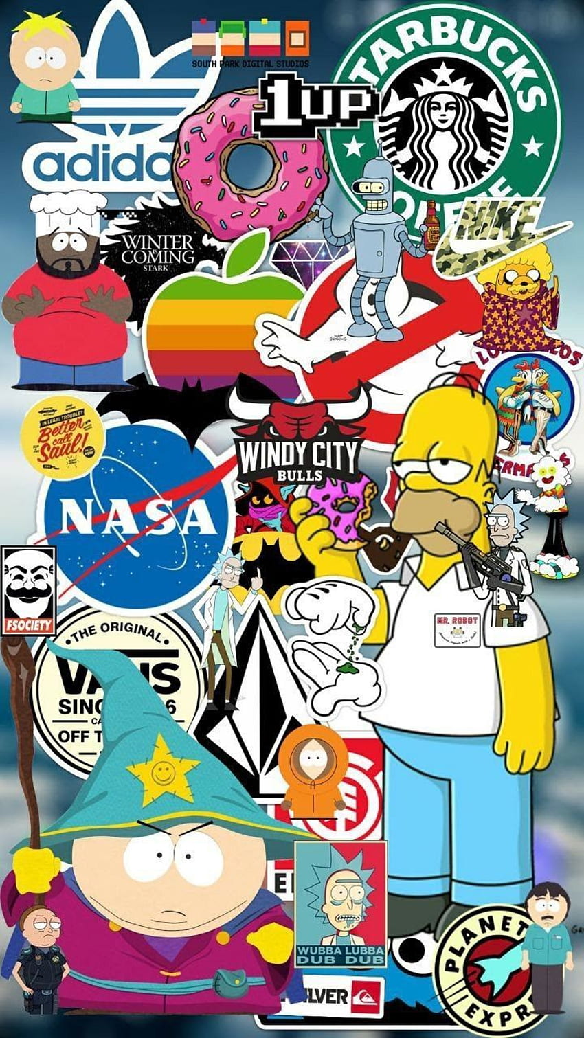 iPhone X의 멋진 배경 ✓ The Galleries of, Dope Simpsons HD 전화 배경 화면