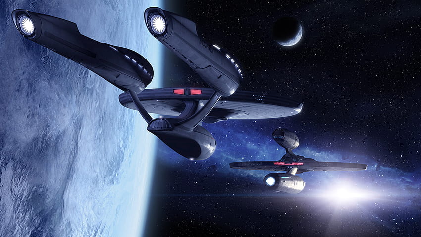 USS Enterprise, enterprise, tv, ship, scifi, star trek, space HD wallpaper