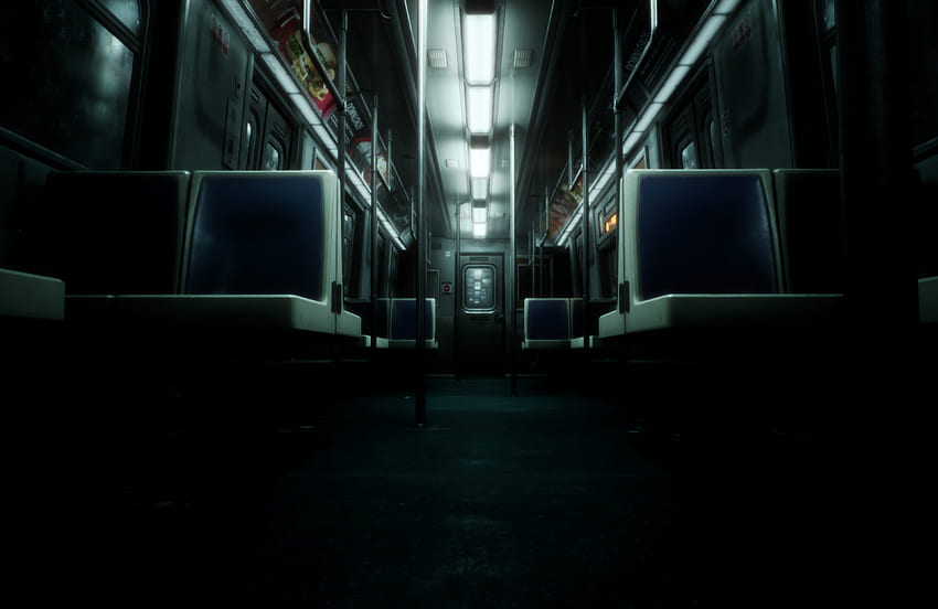 Interior, Lights, Dark, Car, Lanterns, Door, Chairs, Passage, Railway Carriage, Armchairs HD wallpaper