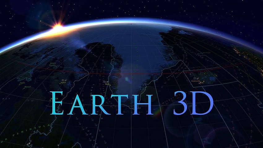 Earth 3D Live et économiseur d'écran, Rotation de la Terre Fond d'écran HD