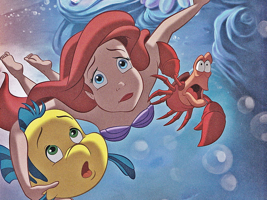 La Sirenita, Disney, Platija, Sirena, Ariel fondo de pantalla