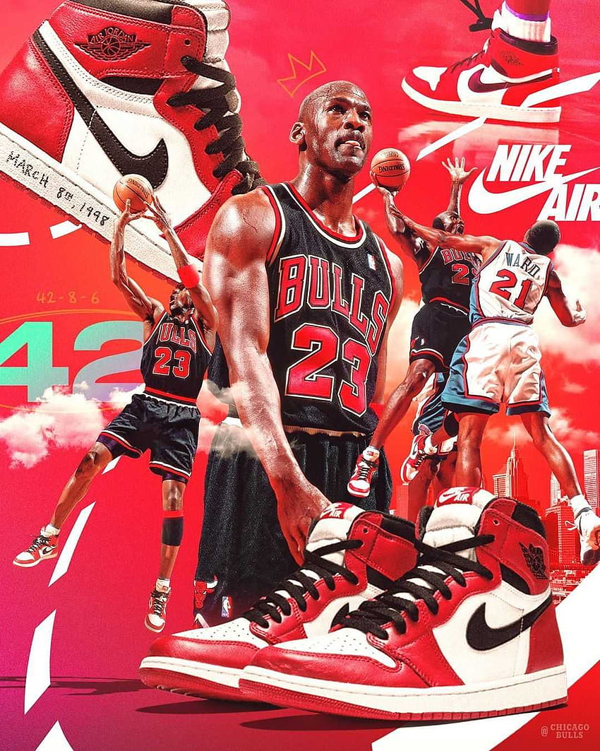 Michael Jordan , Michael Jordan Dunking wallpaper ponsel HD