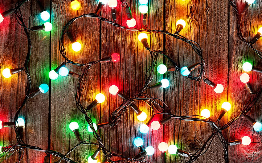Lampu Natal, Lampu Desember Wallpaper HD