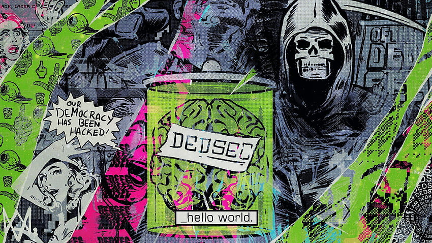 DEDSEC, Watch Dogs, Hacking, Democracy, Hello World, Watch Dogs 2 / und Mobile & HD-Hintergrundbild