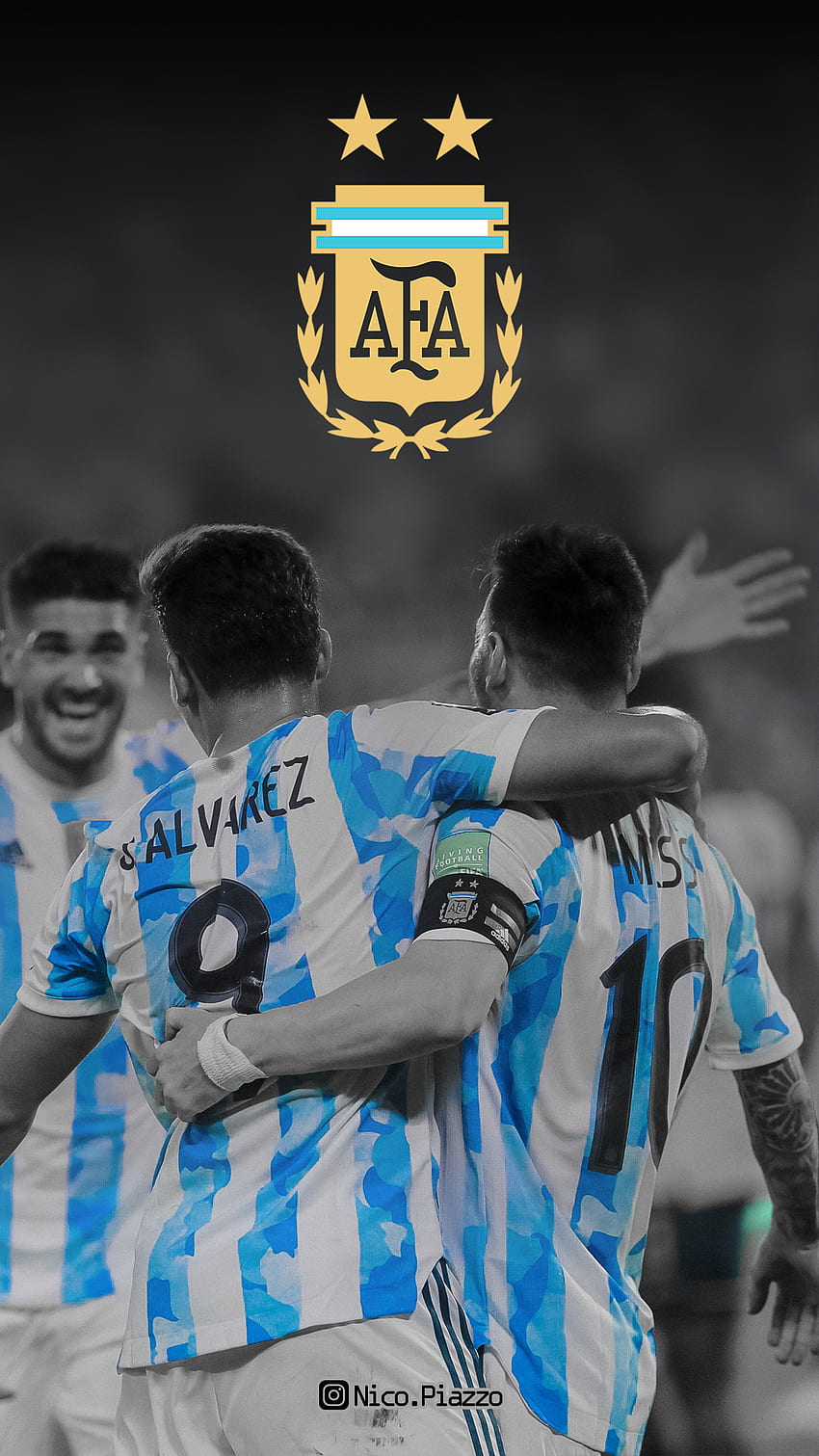 Julian Alvarez & Messi, nicopiazzo, argentina, city, psg, river, seleccion, football  HD phone wallpaper | Pxfuel