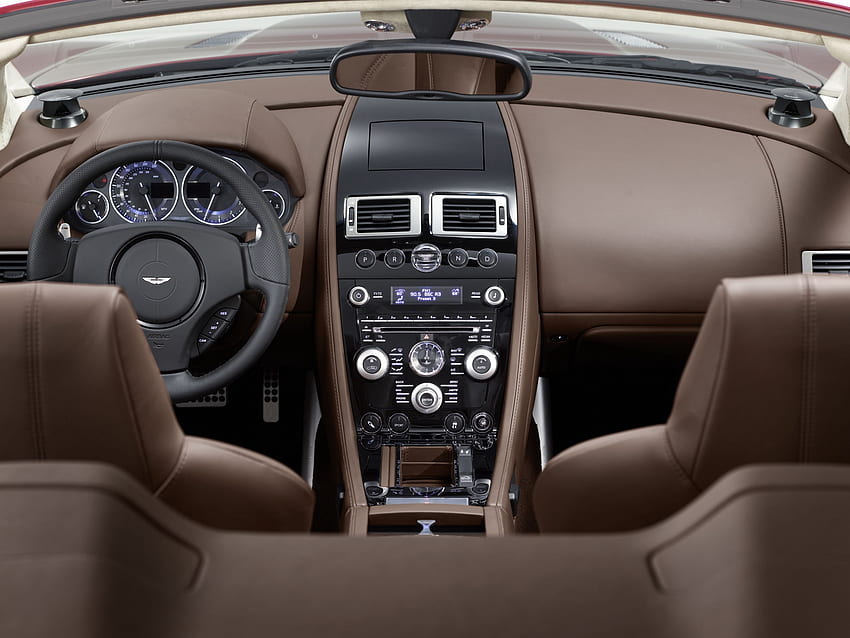 Interior, Aston Martin, Mobil, Coklat, Dbs, Roda Kemudi, Kemudi, Salon, Speedometer, 2009 Wallpaper HD