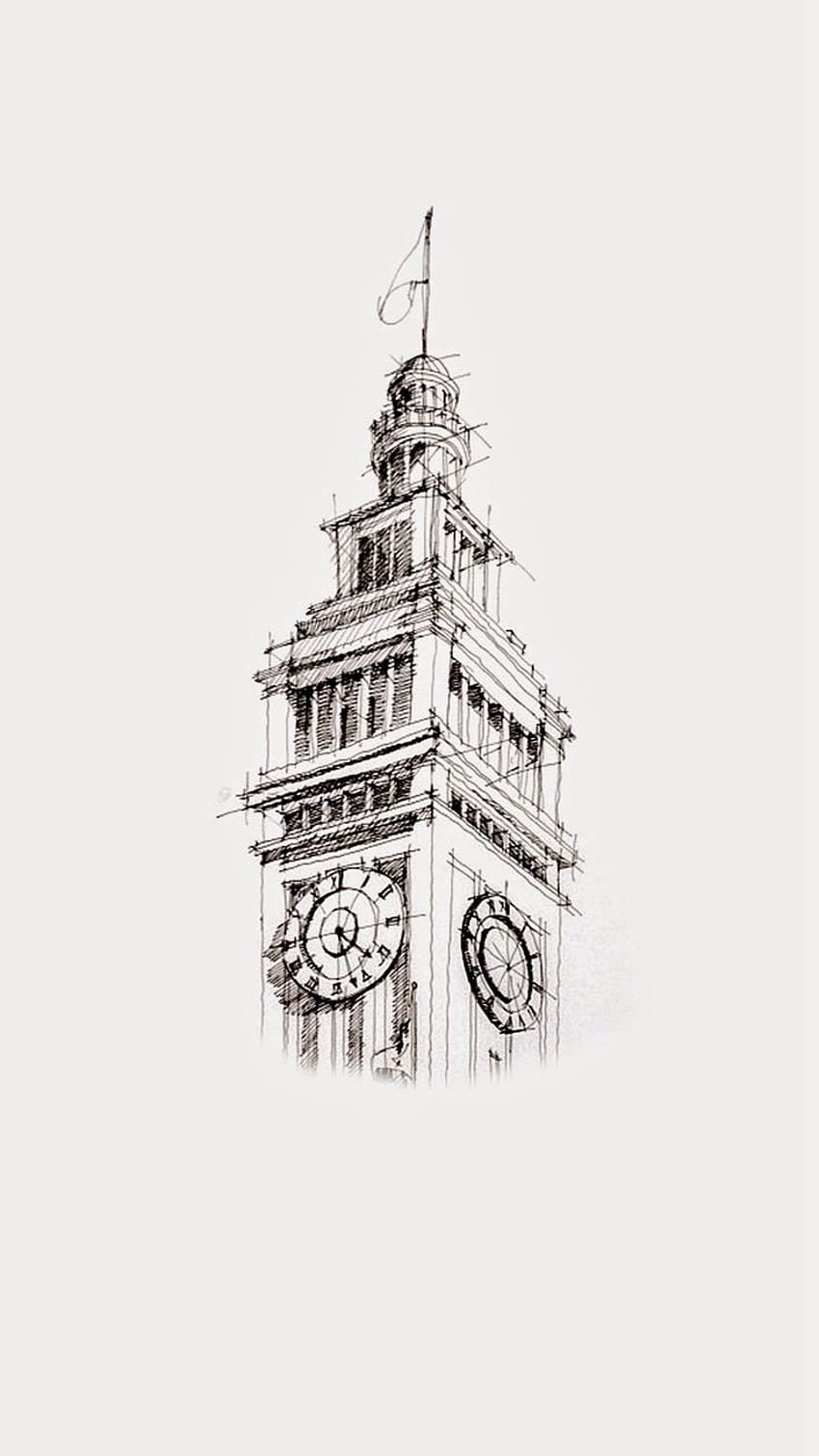 Big Ben-Skizzen-Kunst gezeichnetes IPhone 6. IPhone, IPad One Sto. Architekturzeichnungskunst, perspektivische Kunst, Architekturzeichnung, Gebäudezeichnungen HD-Handy-Hintergrundbild