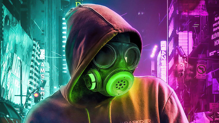 Toxic Mask Hoodie Guy , Artist, , , Background, and, Cool Toxic HD wallpaper