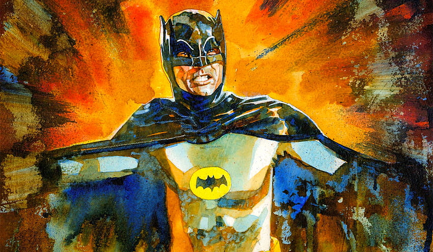 Adam West Batman Painting HD wallpaper