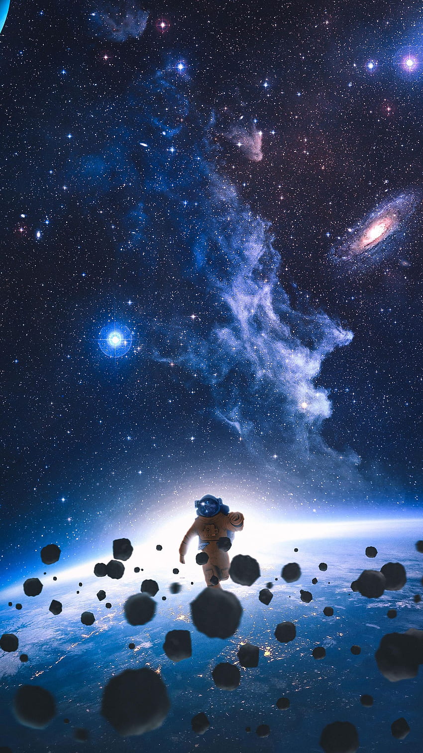 Download Astronaut Galaxy Wallpaper RoyaltyFree Stock Illustration Image   Pixabay