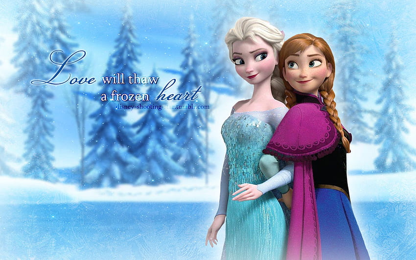 Elsa and Anna Wallpaper  rFrozen