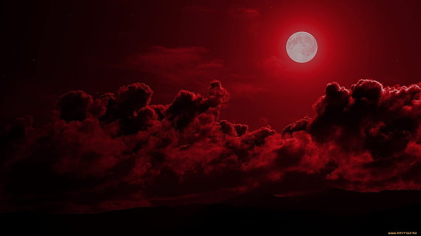 Czerwona estetyka - 2021 Cool, czerwona estetyka księżyca Tapeta HD