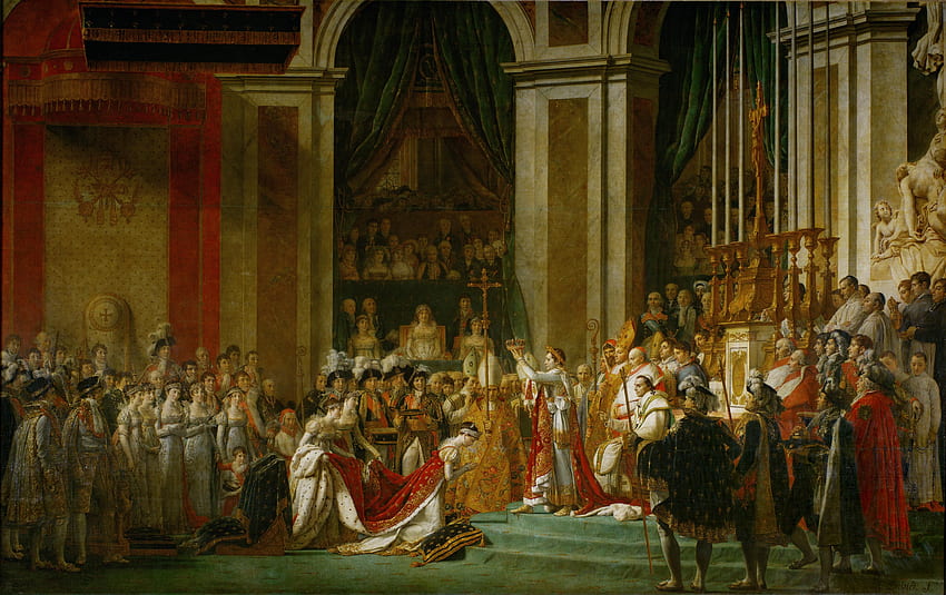 Jacques Louis David Pintura Cortinas Reales Pilar Arte Clásico Napoleón Bonaparte - Resolución: fondo de pantalla