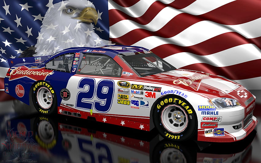 Oleh Wicked Shadows: Kevin Harvick NASCAR Menyatukan Patriotik, Balap NASCAR Wallpaper HD
