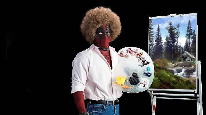 Deadpool 2 Ryan Reynolds As Bob Ross Painting In Afro Hair , Movies , , and Background HD wallpaper