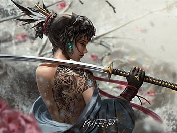 Female Warrior Tattoo by Matt Morrison TattooNOW