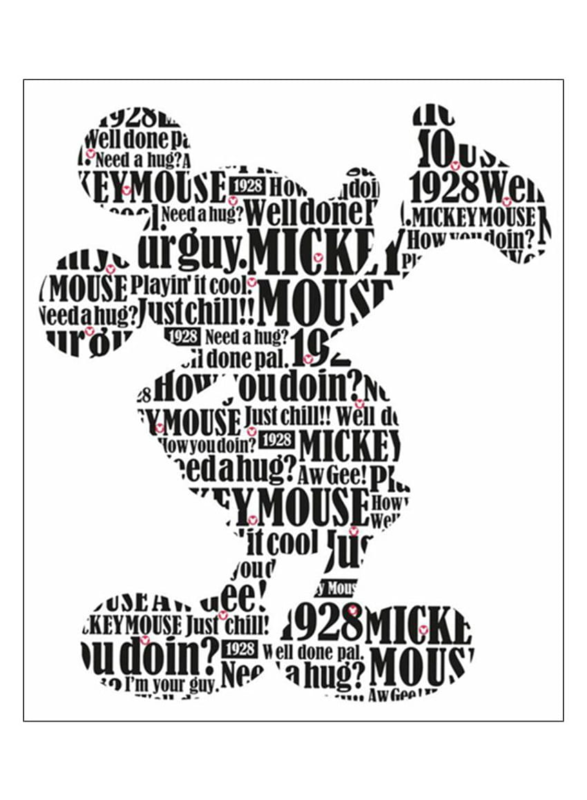 Shop YORK FITNESS Mickey & Friends Typography Disney 2, Black and White Disney HD phone wallpaper