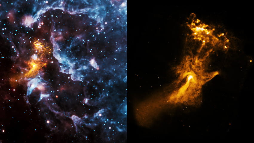 NASA's of the 'Hand of God' in space has netizens baffled, Pulsar Space HD wallpaper