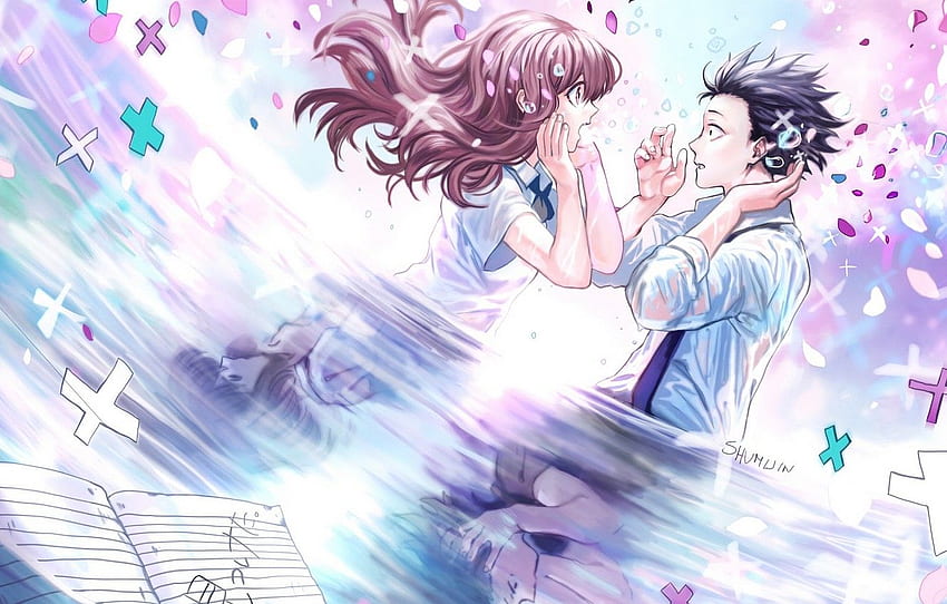 romance, two, You No Katachi, Form Voice, Koe No Katachi HD wallpaper