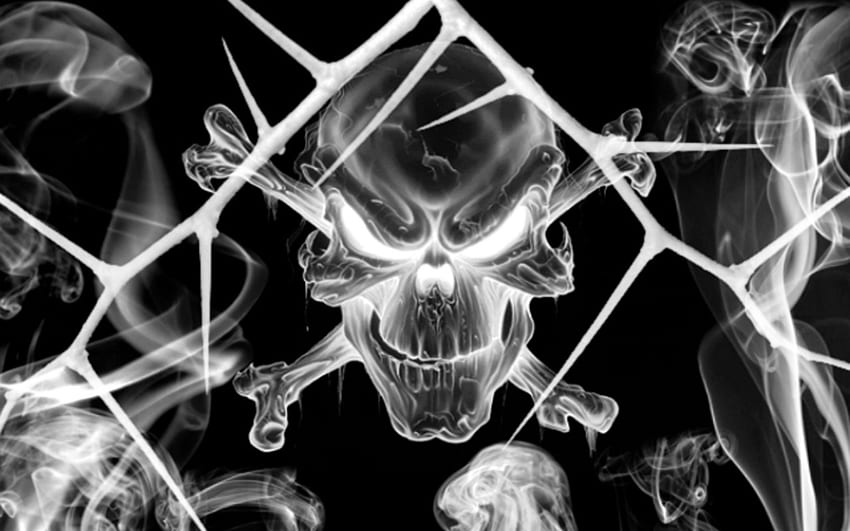 Skull, evil, fantasy, dark HD wallpaper