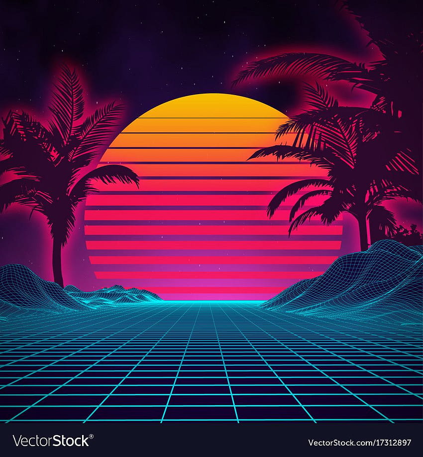 HD wallpaper neon Synth Retrowave synthwave 1980s  Wallpaper Flare