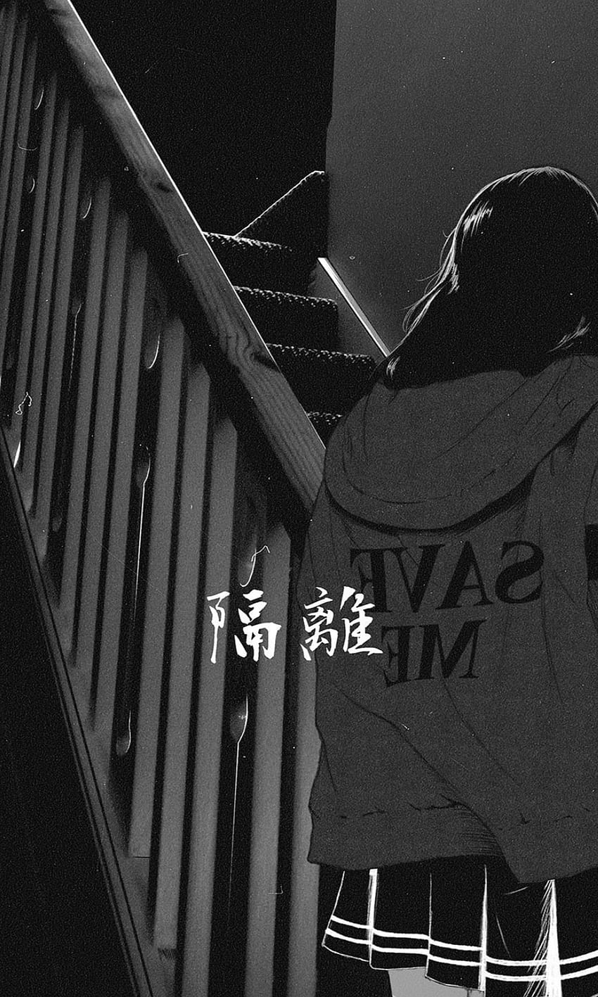 Anime black, midnight, city HD phone wallpaper