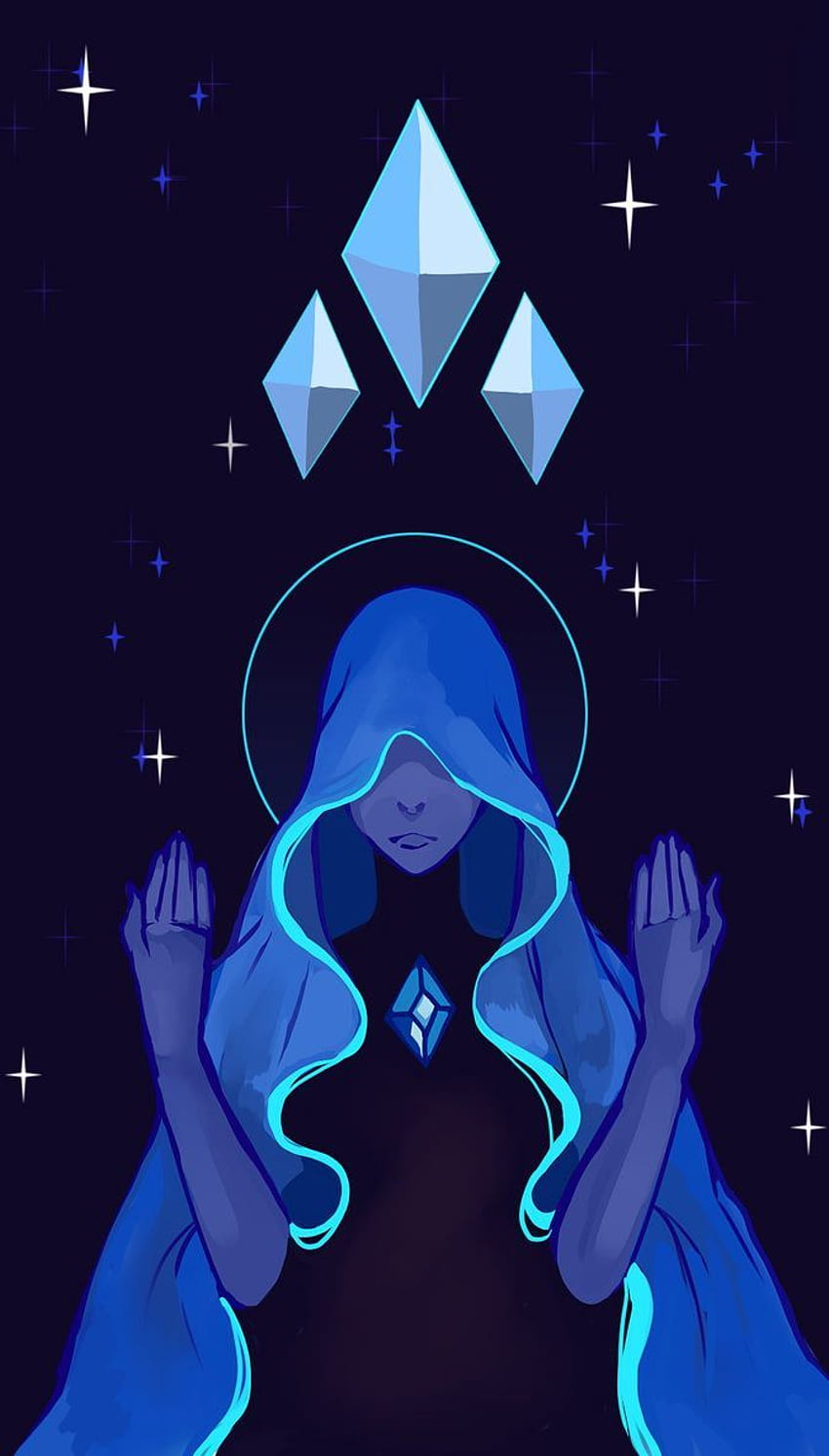 Blauer Diamant. Juwel des Steven-Universums, Fanart des Steven-Universums, Steven-Universum des blauen Diamanten HD-Handy-Hintergrundbild