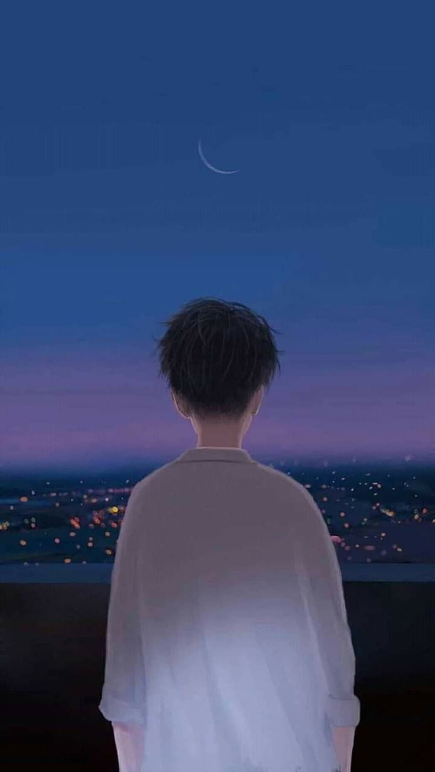 Alone Sad Anime Boy HD phone wallpaper